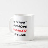 花嫁の介添え人、素敵ね コーヒーマグカップ (正面左)