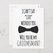 花嫁の介添え人 花婿の介添え人 プロポーズ カード あなたは私の (正面/裏面)