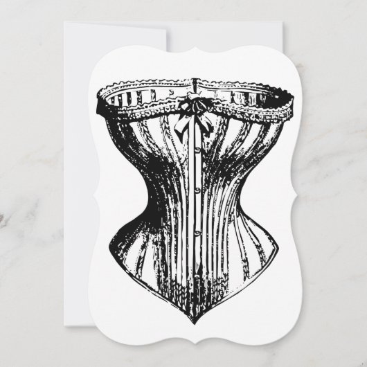 花嫁の介添人募集 かわいい コルセット ユニーク 招待状 (正面)