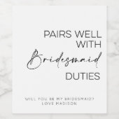 花嫁の仕事と上手に組み合わせる ワインラベル (シングルラベル)