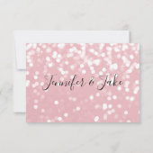 花嫁の付き人カード - キラキラピンク 招待状 (裏面)