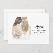 花嫁の付き添いのプロポーズカードになってくれませんか？ ポストカード (正面/裏面)