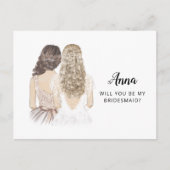 花嫁の付き添いのプロポーズカードになってくれませんか？ ポストカード (正面)
