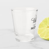 花嫁の付き添いの手書きの斜書になれ ショットグラス (左)