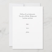 花嫁の仲間たちとのランチ会への招待状 招待状 (裏面)