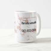 花嫁の仲間たちのタンブラー:ローズゴールドの優雅さ コーヒーマグカップ (正面右)