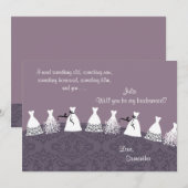 花嫁の仲間たちへのドレス案内 招待状 (正面/裏面)