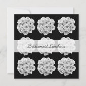 花嫁の仲間たちへのランチ会の招待状 -- 白いバラ 招待状 (正面)