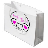 花嫁の仲間たち ピンク ブラック サングラス ハート ブライズメイド ラージペーパーバッグ (裏面アングル)