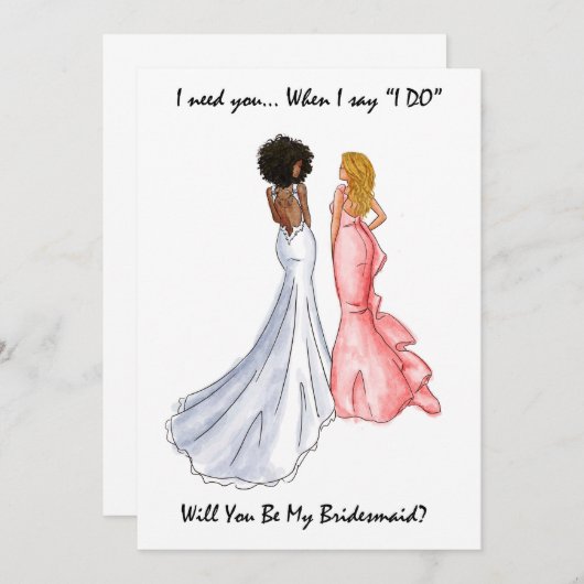 花嫁の仲間になってくれますか?カード 招待状 (正面/裏面)