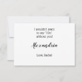 花嫁の仲間になってくれますか 現代的 招待状 (裏面)