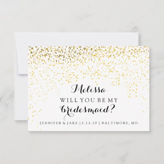 花嫁の仲間になってカード - コンフェッティ ファブ ユー 招待状 (正面)