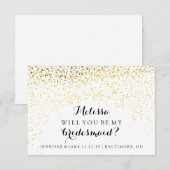 花嫁の仲間になってカード - コンフェッティ ファブ ユー 招待状 (正面/裏面)