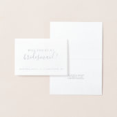 花嫁の仲間になってカード - ファブ フォイル 箔カード (ディスプレー)