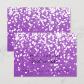 花嫁の仲間になってカード - ラベンダーグリッター 招待状 (正面/裏面)
