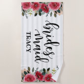 花嫁の仲間のためのギフト  ブライズメイドのギフト  結婚前のお祝いパーティー ビーチタオル (正面)