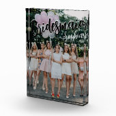 花嫁の仲間へのギフト パーソナライズ ブラック モダン フォト (右)