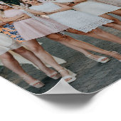 花嫁の仲間へのギフト パーソナライズ ブラック モダン フォト ポスター (角)