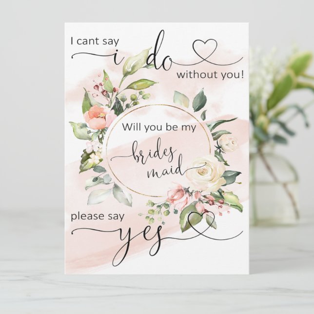 花嫁の仲間へのブライドメイド提案カード (スタンド正面)