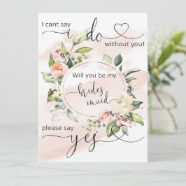 花嫁の仲間へのブライドメイド提案カード