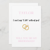 花嫁の仲間への提案カード 招待状 (正面/裏面)