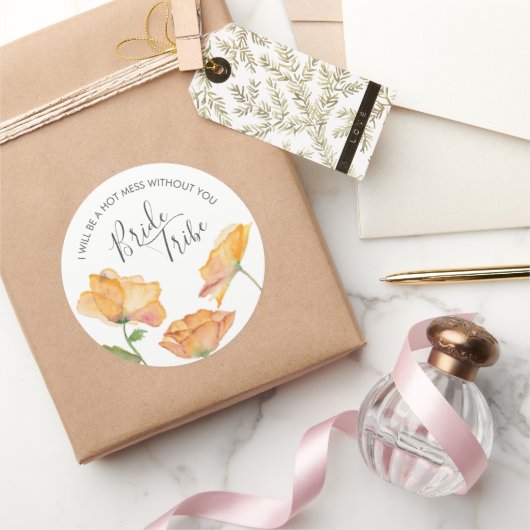 花嫁の仲間への提案ラベル 花嫁の部族への贈り物 ラウンドシール (ギフト)
