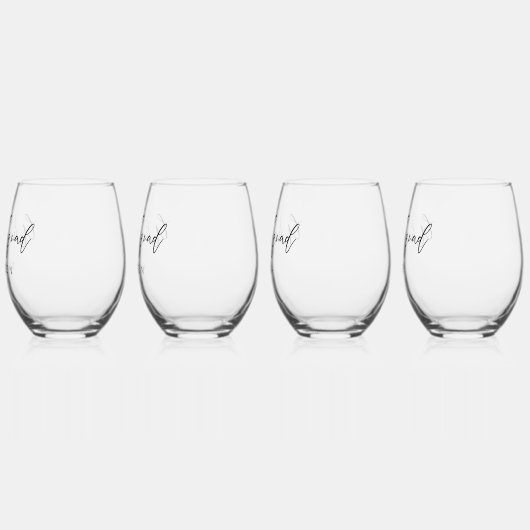 花嫁の仲間への特別な贈り物 ステムなしワイングラス (左)