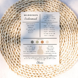 花嫁の仲間情報カード サンキューカード