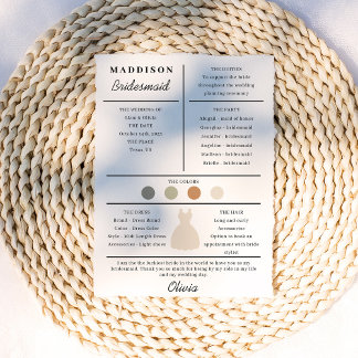 花嫁の仲間情報カード サンキューカード