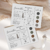 花嫁の仲間情報カード, ミニマルなウェディングパーティー 招待状