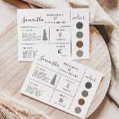 花嫁の仲間情報カード, ミニマルなウェディングパーティー 招待状