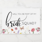 花嫁の仲間提案 ワイルド フラワーズ スパークリング ワイン ラベル (シングルラベル)