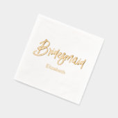 花嫁の仲間 ウェディング ゴールド ホワイト 箔ナプキン (左)
