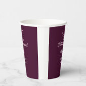 花嫁の仲間 ネーム モノグラム ブライズメイド Mauve 紙コップ (右)