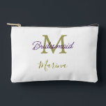 花嫁の仲間 モノグラム ブライダルシャワー シンプル ゴールド アクセサリーポーチ<br><div class="desc">美しいデザイン</div>