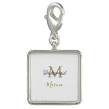 花嫁の仲間 モノグラム ブライダルシャワー シンプル ゴールド