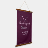 花嫁の仲間 名前 モノグラム ドット ブライズメイド Mauve 吊り下げ型タペストリー (傾斜あり)