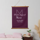 花嫁の仲間 名前 モノグラム ドット ブライズメイド Mauve 吊り下げ型タペストリー (寝室)
