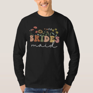 花嫁の仲間 花嫁チーム 婚前パーティー 野の花 Tシャツ