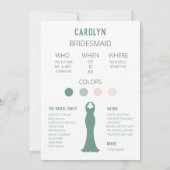 花嫁の伴娘になってくれる? カード (裏面)