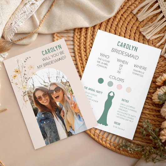 花嫁の伴娘になってくれる? カード