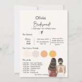 花嫁の伴娘へのお願いカード 招待状 (正面)