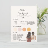 花嫁の伴娘へのお願いカード 招待状 (スタンド正面)