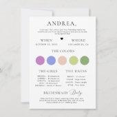 花嫁の伴娘へのお願いカード 提案 アーチ写真 カード (裏面)