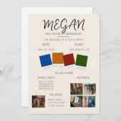 花嫁の伴娘へのお願い 招待状 (正面/裏面)