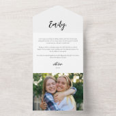 花嫁の伴娘への提案レター フォトカードをカスタマイズ オールインワン招待状 (内側)