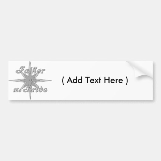 花嫁の個人的なバンパーステッカーの父 バンパーステッカー (正面)