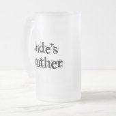 花嫁の兄弟の黒の文字 フロストグラスビールジョッキ (正面左)