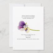 花嫁の写真が歩く前に彼女はブライダルシャワーインビタ 招待状 (裏面)