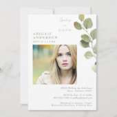 花嫁の写真セージ花嫁のシャワーを台無し 招待状 (正面)